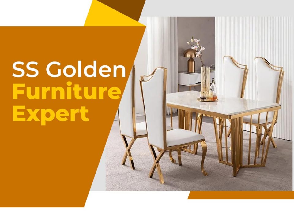 ss golden chair and table